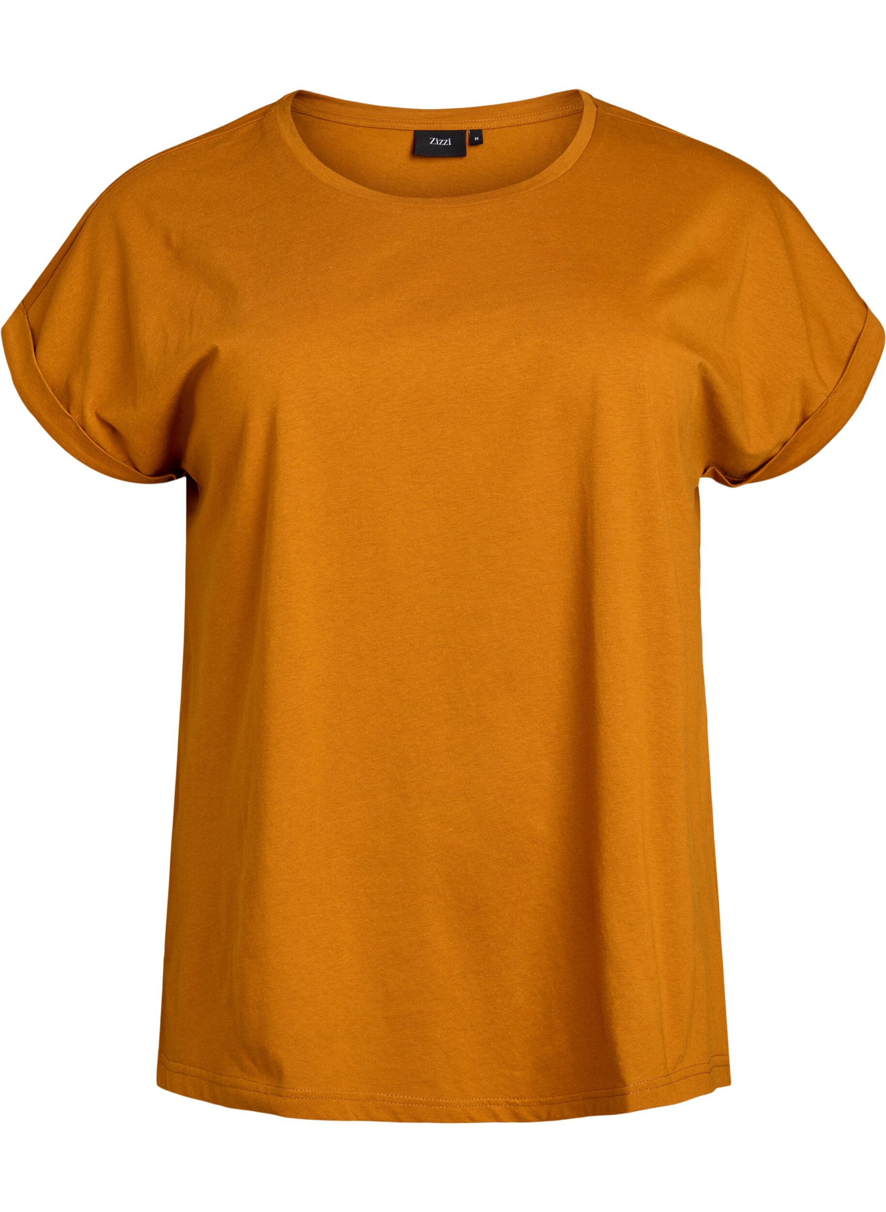 ZizziT-shirt &agrave; manches courtes en m&eacute;lange de coton, Orange, Packshot image number 0