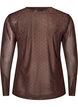 Blouse en maille avec imprim&eacute;, Marron, Packshot image number 1