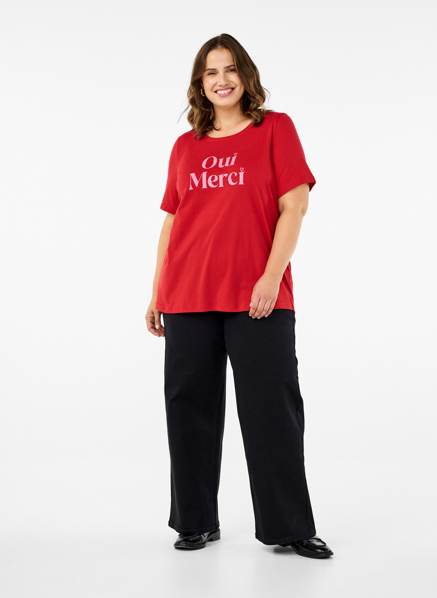 Zizzi FLASH &ndash; T-shirt avec motif, Rouge, Model image number 1