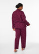 Pantalon de pyjama taille haute en coton, Bordeaux, Model image number 1
