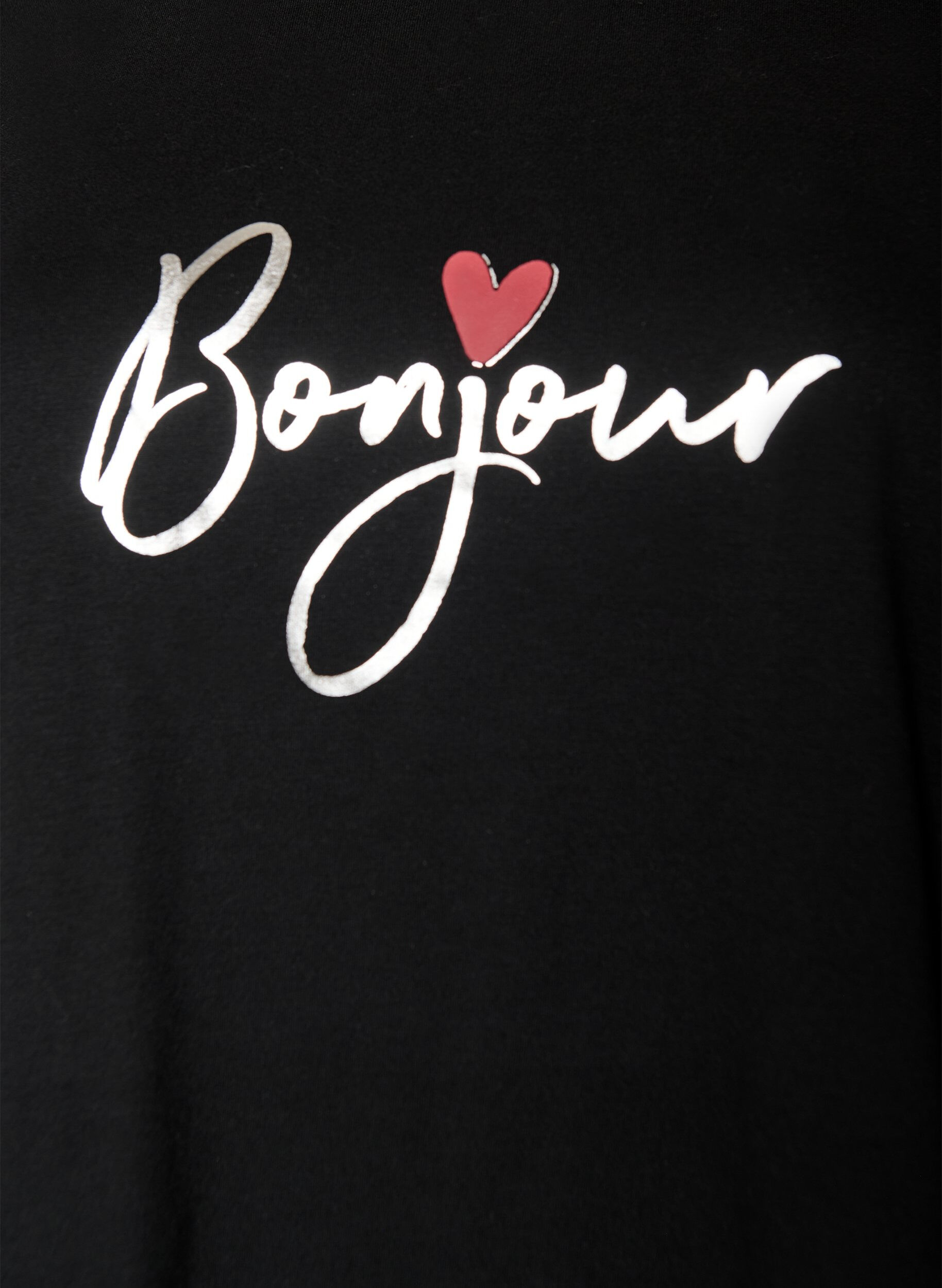 ZizziT-shirt imprim&eacute;, Noir, Packshot image number 2