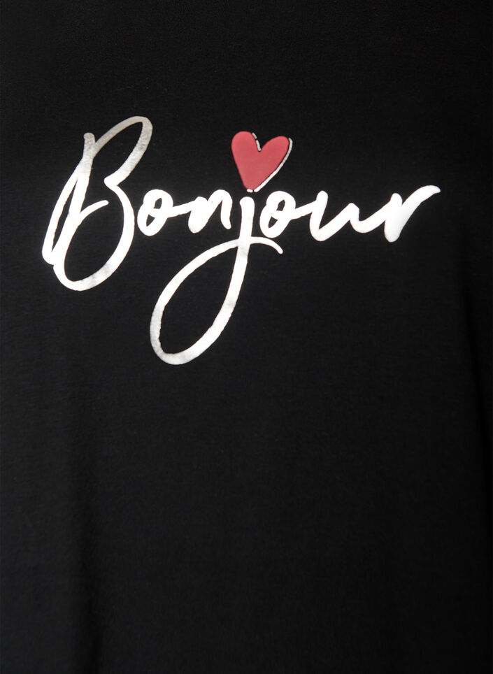 T-shirt imprim&eacute;, Noir, Packshot image number 2