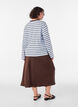 Jupe midi en satin, Marron, Model image number 1