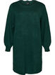 Robe courte en maille avec ourlet ondul&eacute; et fentes, Vert fonc&eacute;, Packshot image number 0