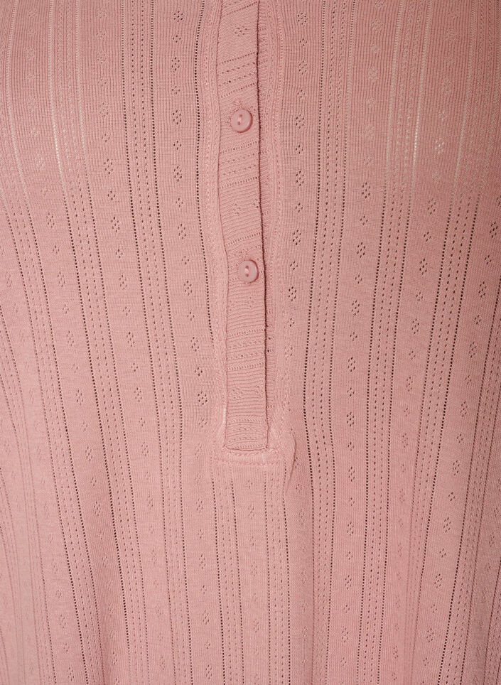 Nuisette en coton biologique avec broderie ajour&eacute;e, Rose, Packshot image number 2
