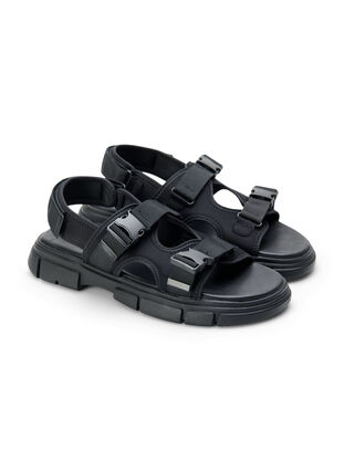 Sandale à coupe large, Black, Packshot image number 3