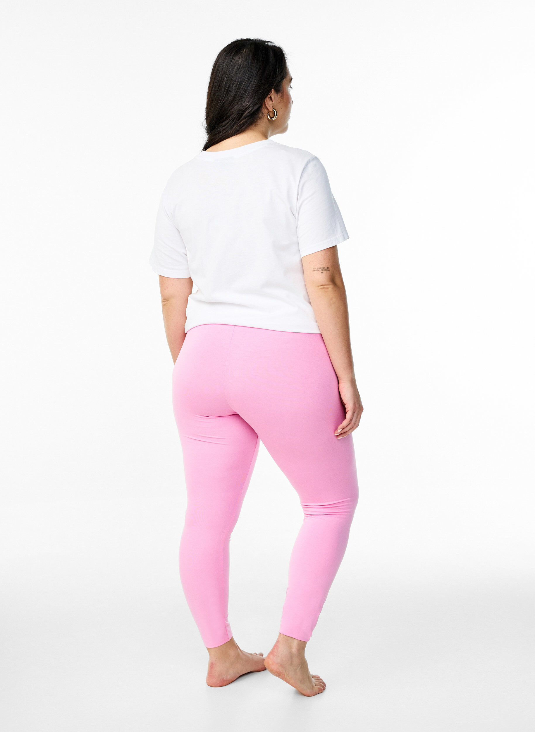 ZizziLeggings basiques en viscose, Rose, Model image number 2
