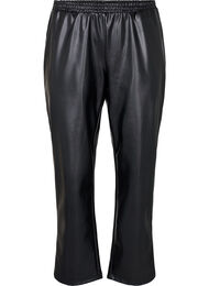 Pantalon en simili-cuir avec poches, Black, Packshot