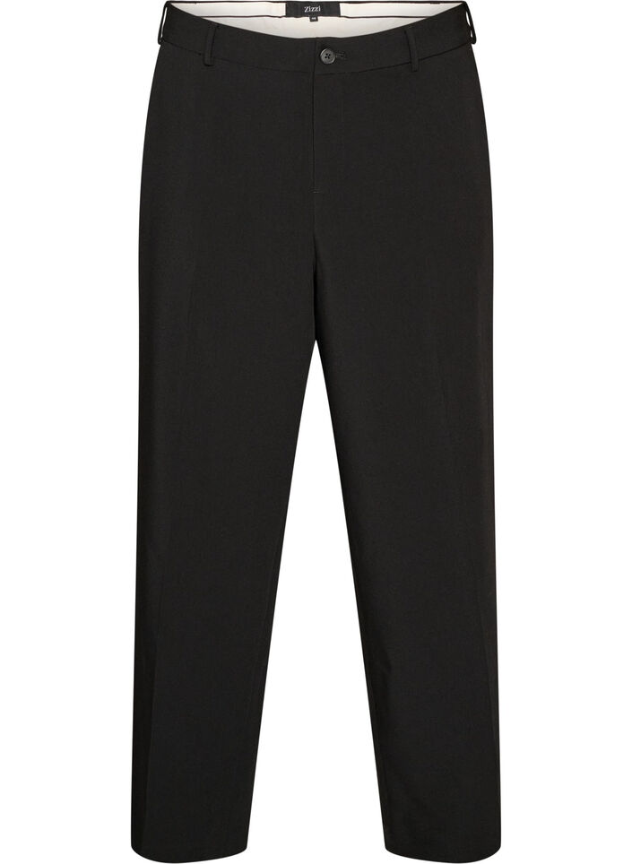 Pantalon tailleur large &agrave; taille haute, Noir, Packshot image number 0