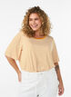 T-shirt en TENCEL&trade; Lyocell &agrave; rayures, Jaune clair, Model image number 0