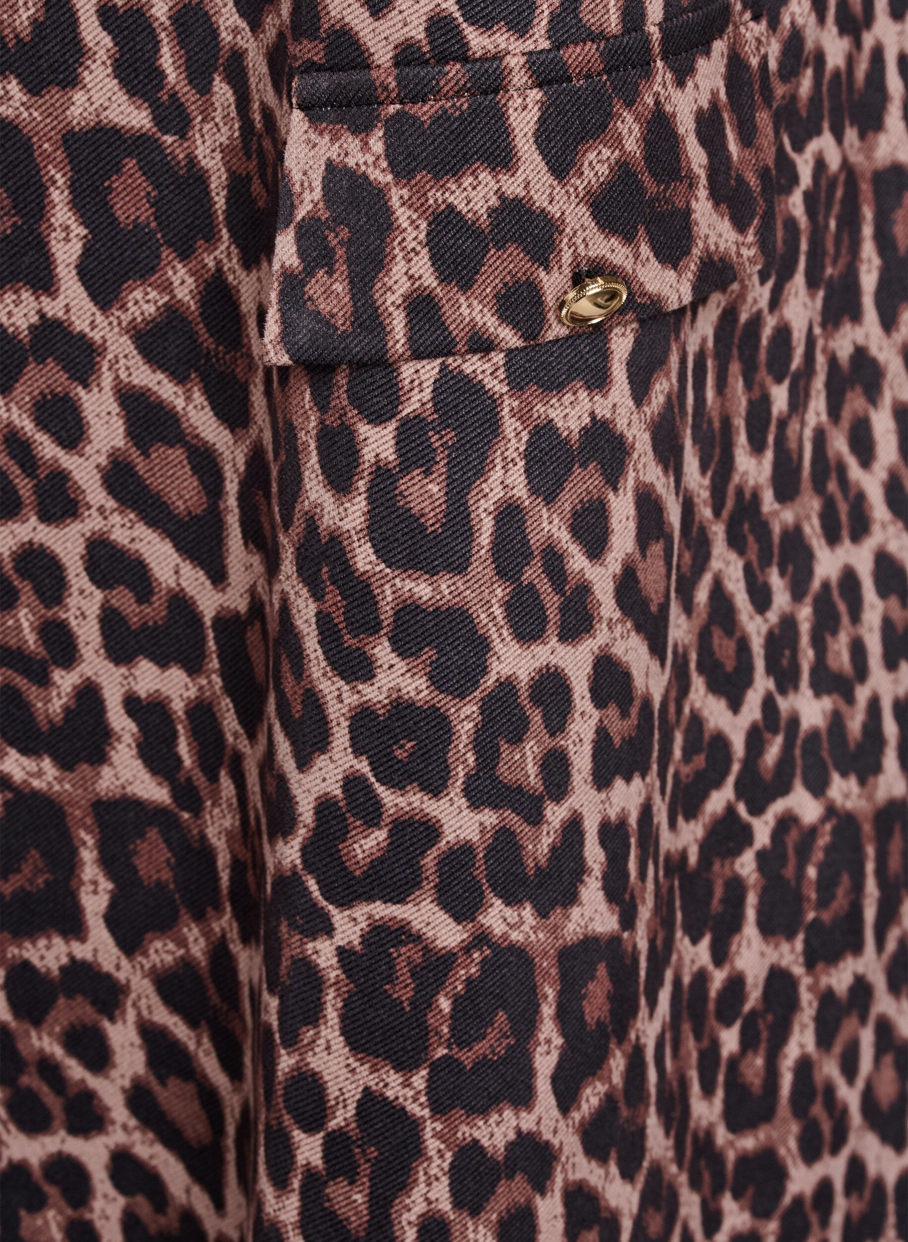 Zizzi Robe en trap&egrave;ze courte avec manches 7/8, Marron, Packshot image number 3