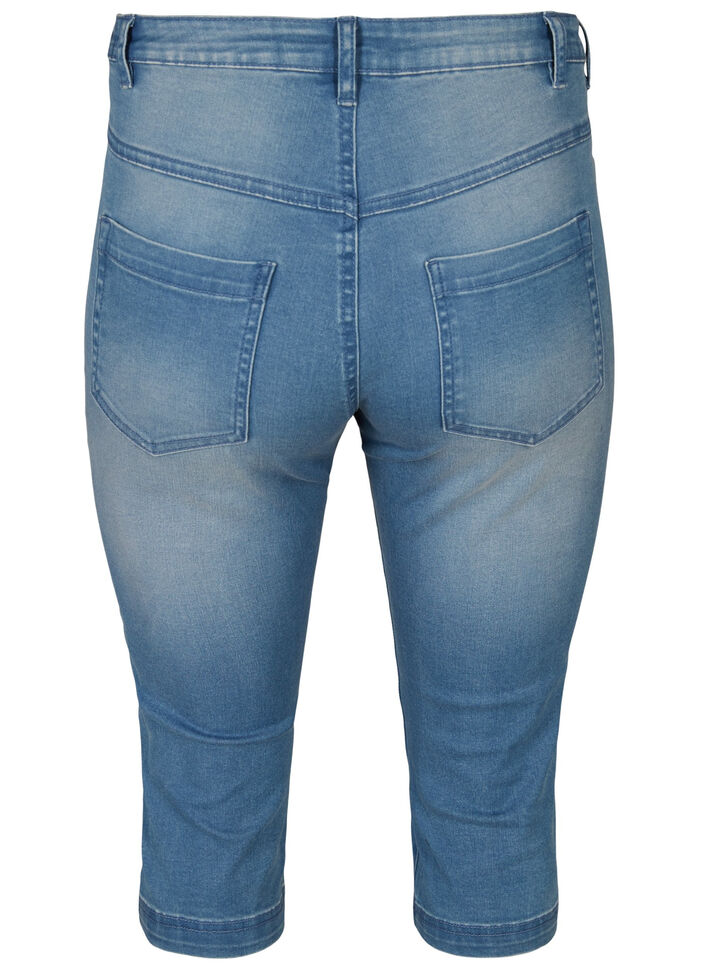 Jean capri Amy &agrave; taille haute et coupe super slim, Bleu Clair, Packshot image number 1