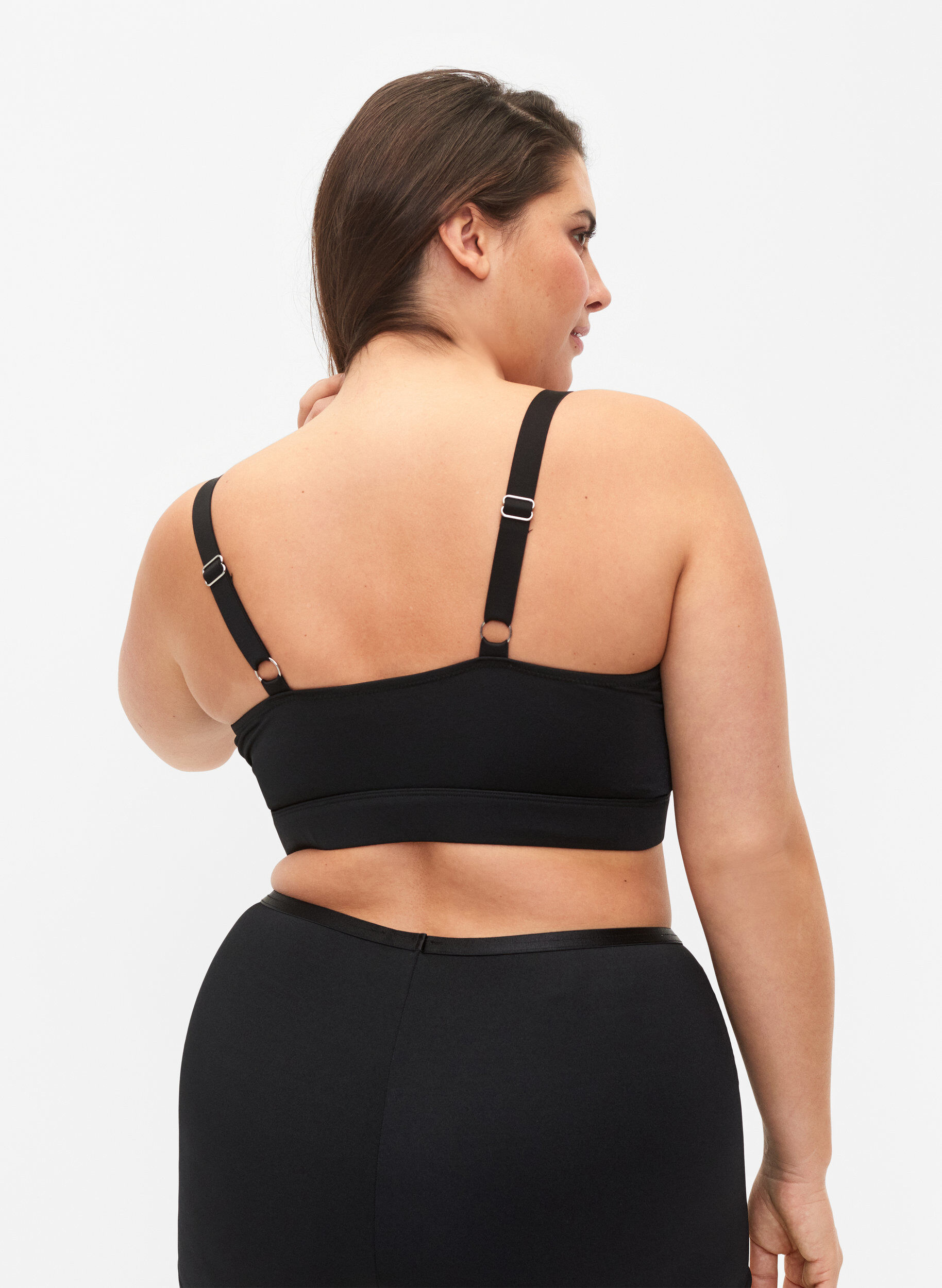 Zizzi Haut de bikini avec inserts amovibles, Black, Model image number 1