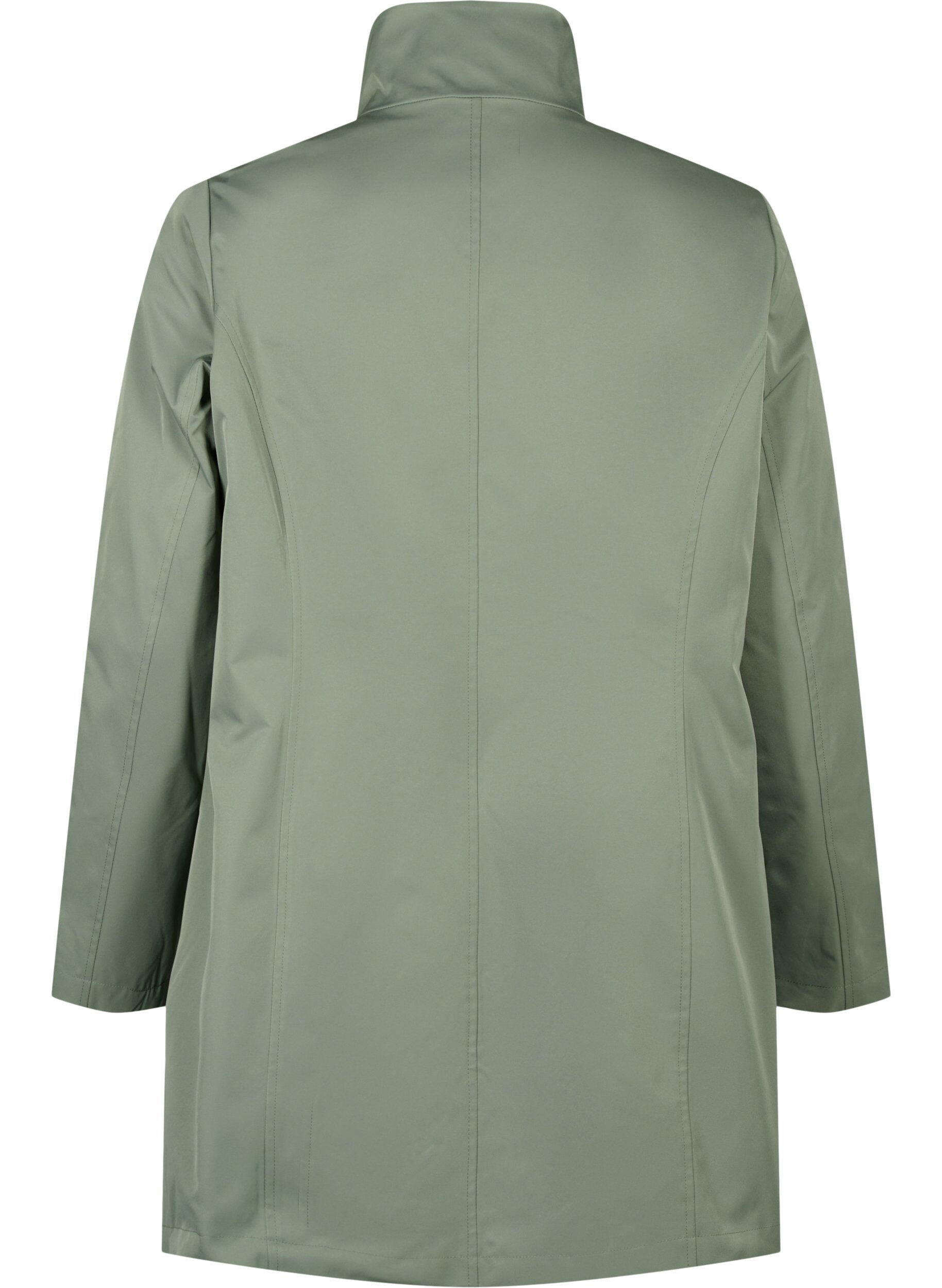 Zizzi Veste avec poches et col montant, Vert, Packshot image number 1