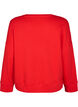 Sweat-shirt avec imprimé texte en relief, Rouge, Packshot image number 1