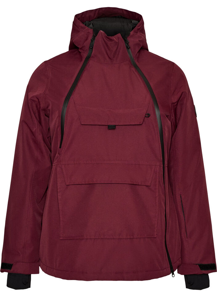 Anorak de ski fonctionnel avec capuche, Bordeaux, Packshot image number 0
