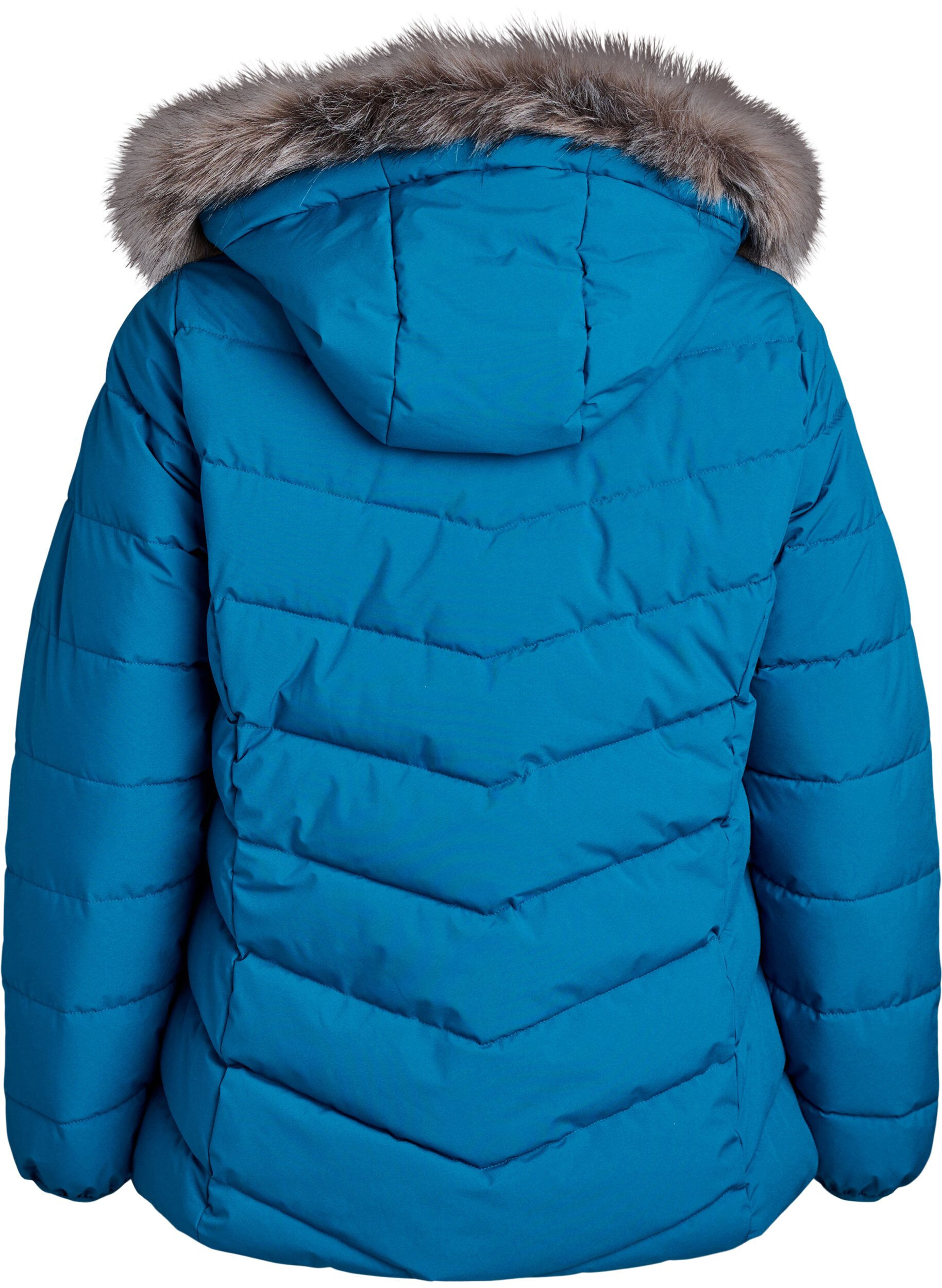 Zizzi Veste courte &agrave; capuche, Bleu p&eacute;trole, Packshot image number 1