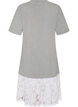 Robe T-shirt ample avec bordure en dentelle, Gris, Packshot image number 1