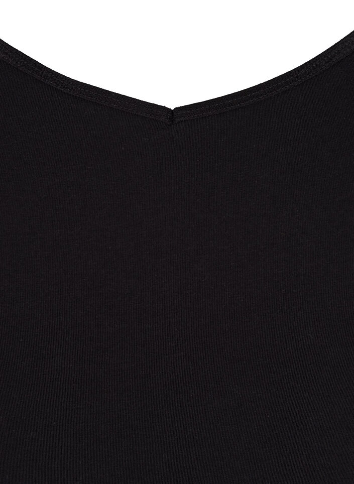  D&eacute;bardeur long basique en coton, Noir, Packshot image number 2