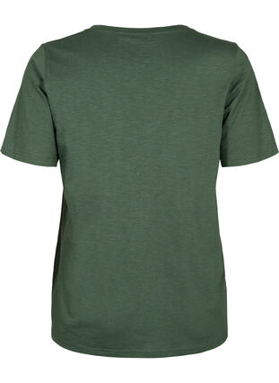 T-shirt basique à manches courtes et col en V, Thyme, Packshot image number 1