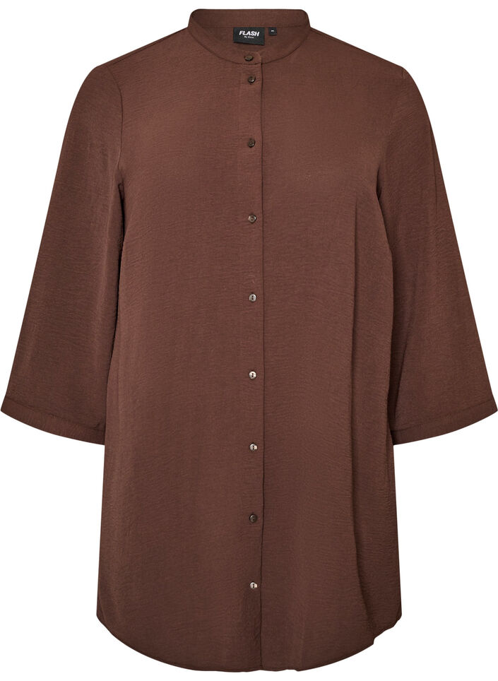 Tunique avec manches 3/4, Marron, Packshot image number 0