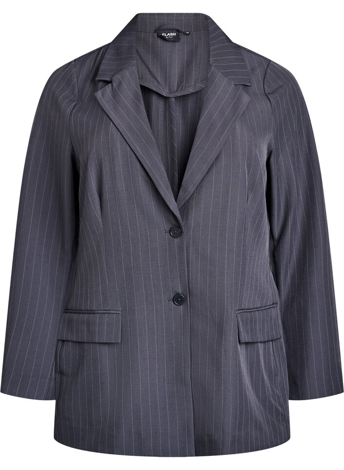 Blazer avec poches et fentes, Gris anthracite, Packshot image number 0