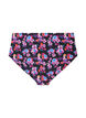 Culotte de bikini taille haute &agrave; motif, Violet, Packshot image number 1