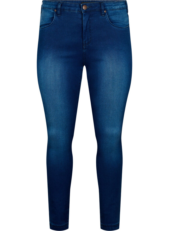 Jean Amy super slim &agrave; taille haute, Blue Denim, Packshot image number 0