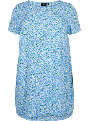 Robe à manches courtes, Blue Small Flower, Packshot image number 0