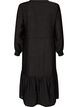 Robe en viscose avec broderies et volants &eacute;tag&eacute;s, Noir, Packshot image number 1