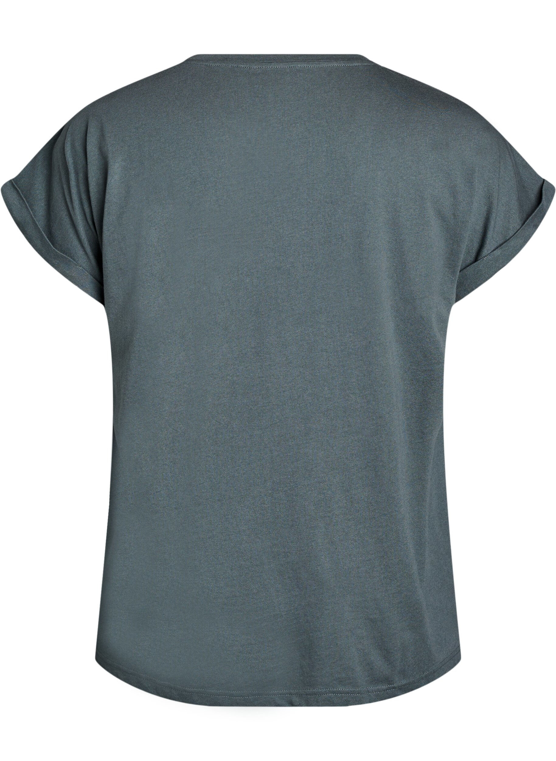 ZizziT-shirt &agrave; manches courtes en coton m&eacute;lang&eacute;, Vert fonc&eacute;, Packshot image number 1