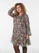 Robe en mousseline &agrave; imprim&eacute; floral et volants &eacute;tag&eacute;s, Marron, Model image number 0