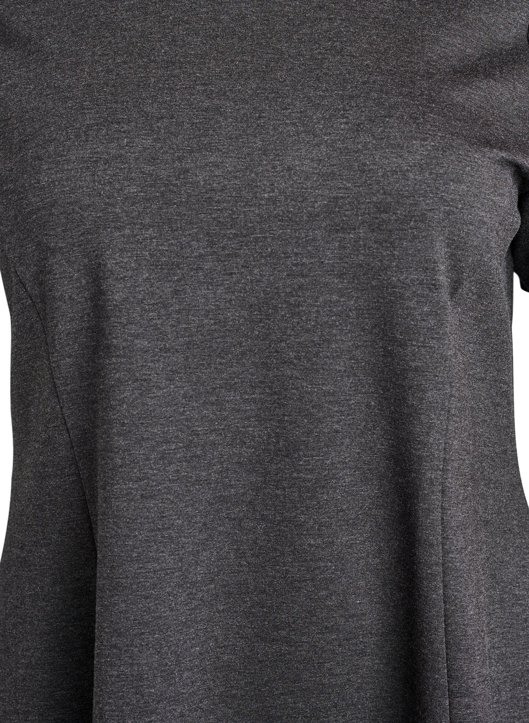 Zizzi Robe courte &eacute;vas&eacute;e en jersey, Gris anthracite, Packshot image number 2