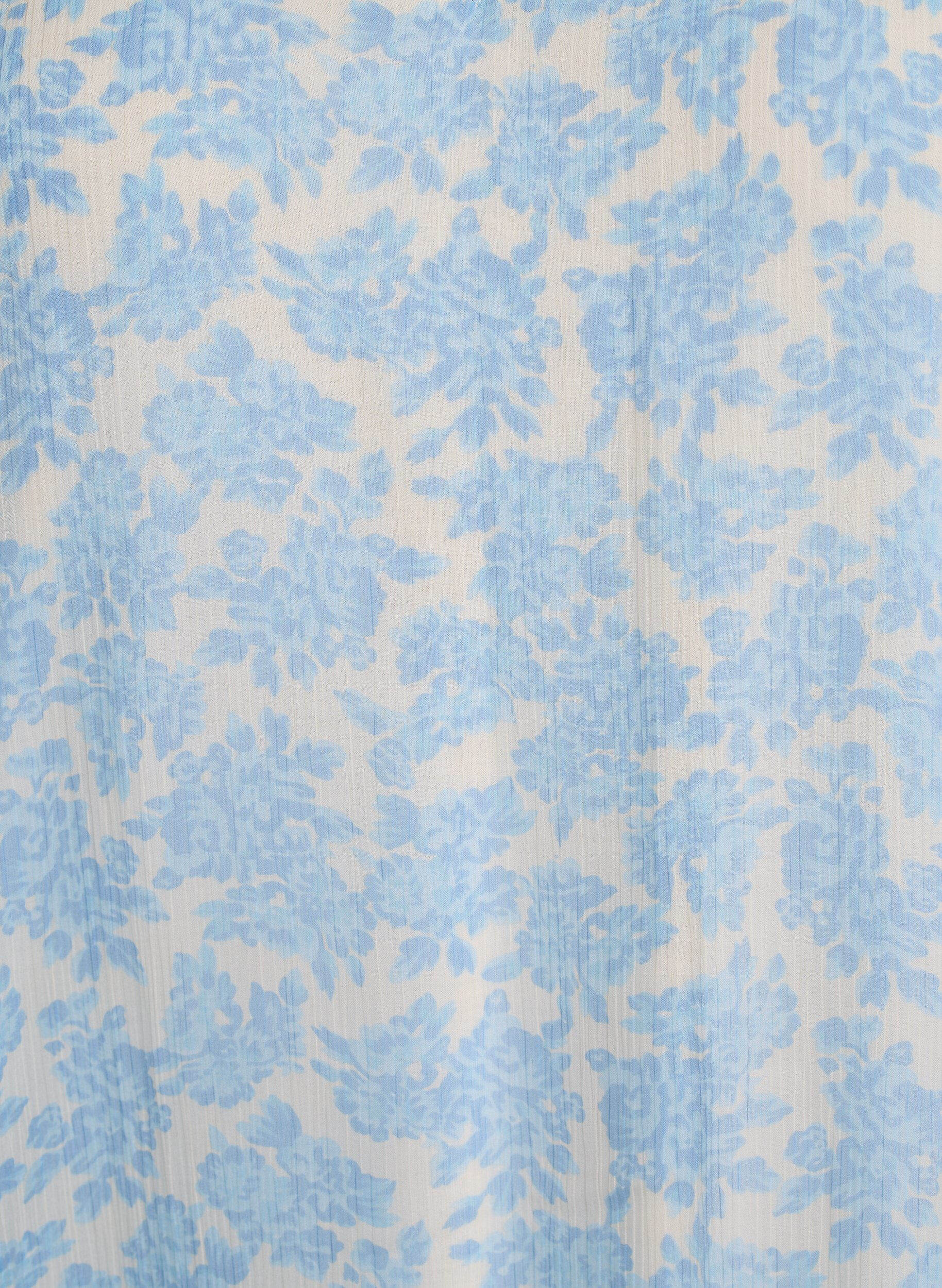 Zizzi Robe courte en mousseline avec d&eacute;tails en crochet, Bleu Clair, Packshot image number 2