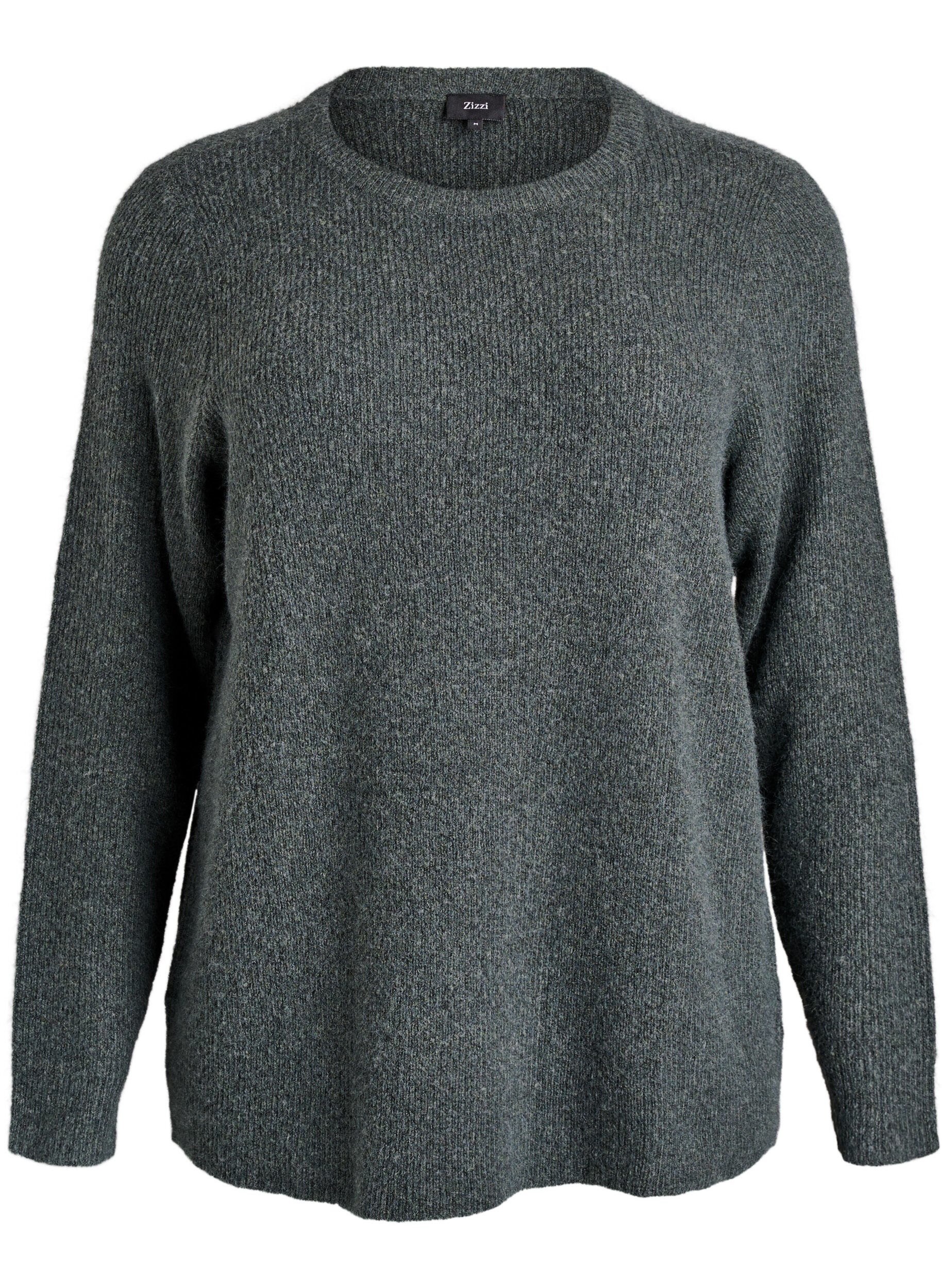 Blouse en maille chin&eacute;e &agrave; col rond