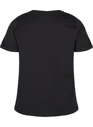 T-shirt en coton basique, Black, Packshot image number 1