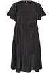 Robe longue avec manches papillon et taille &agrave; nouer, Noir, Packshot image number 0