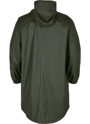 Veste de pluie avec capuche et fermeture boutonnée, Forest Night, Packshot image number 1