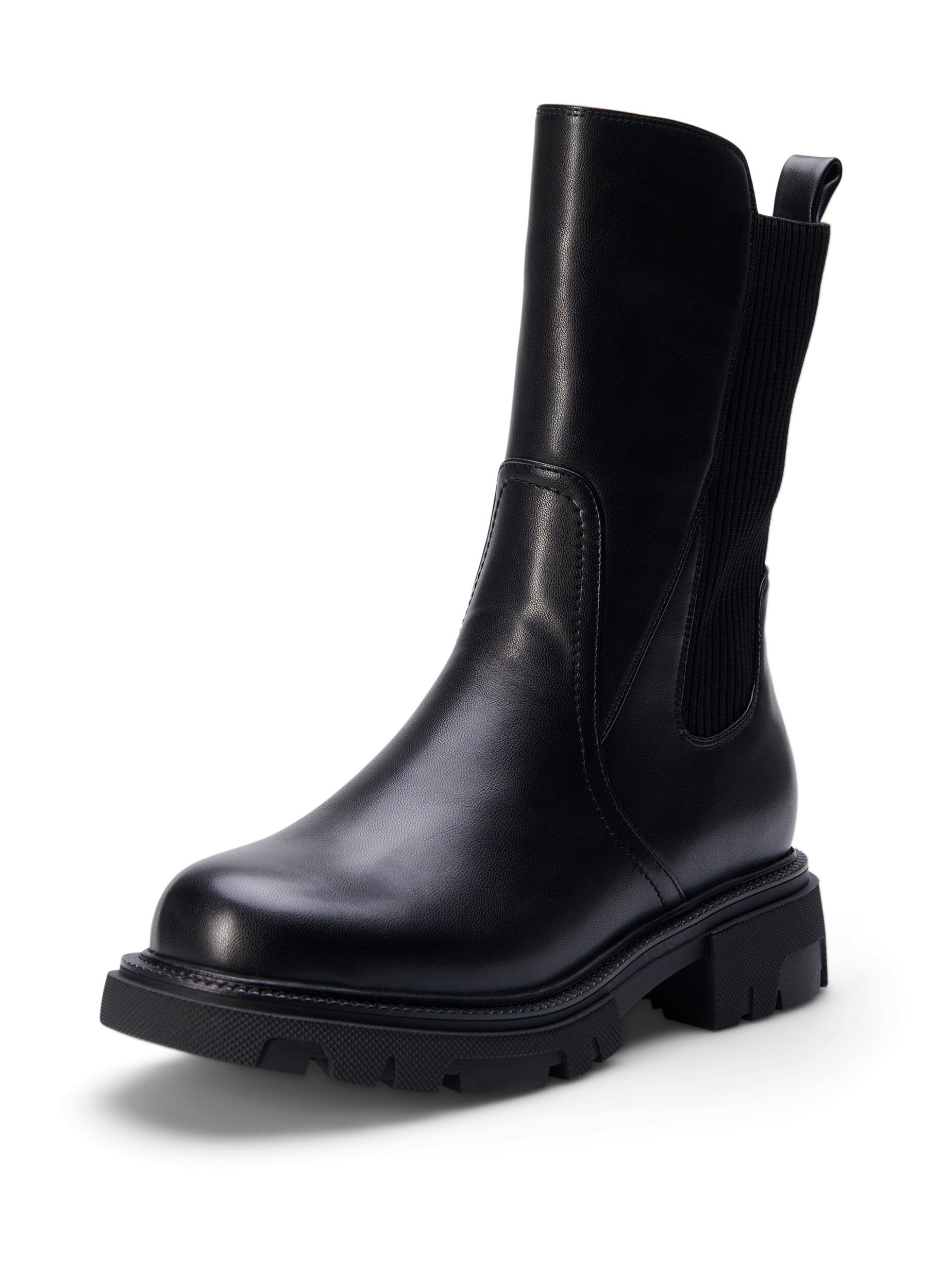 Zizzi Large - Bottes courtes avec &eacute;lastique, Noir, Packshot image number 2
