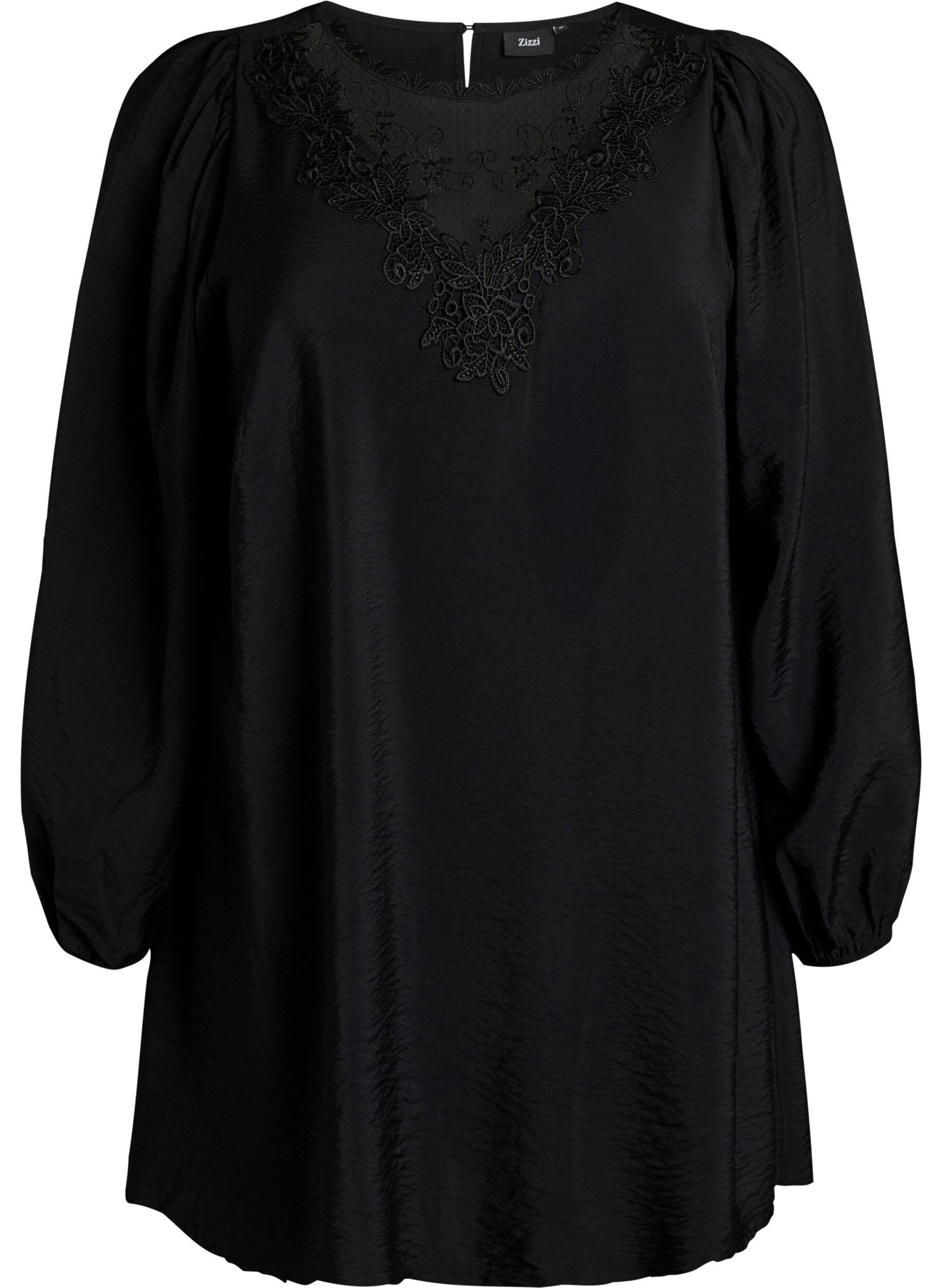 Tunique en viscose avec dentelle