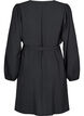 Robe courte portefeuille avec ceinture &agrave; nouer, Noir, Packshot image number 1