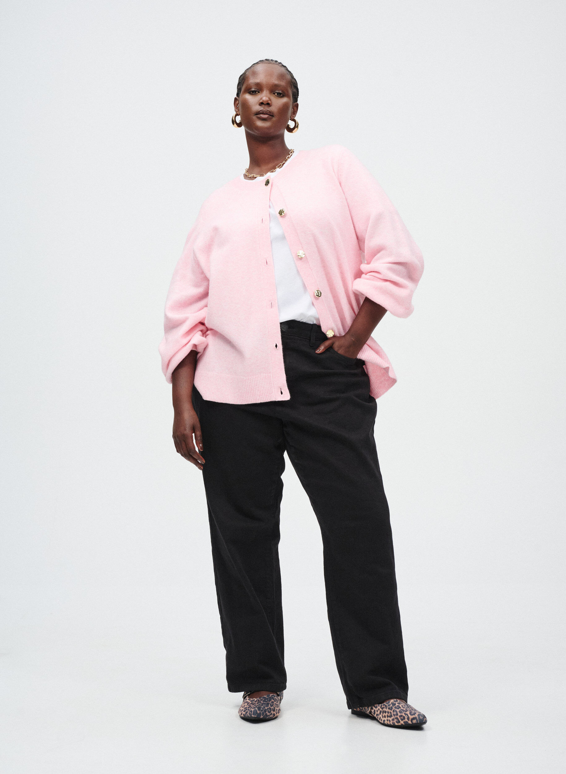 Zizzi Jean ample avec longueur raccourcie, Noir, Image image number 0