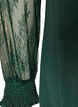 Tunique avec manches en dentelle transparente, Vert fonc&eacute;, Packshot image number 4