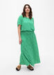 FLASH - Jupe longue en viscose avec smocks, Vert, Model image number 1