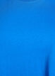 T-shirt basique en coton &agrave; col rond, Bleu, Packshot image number 2