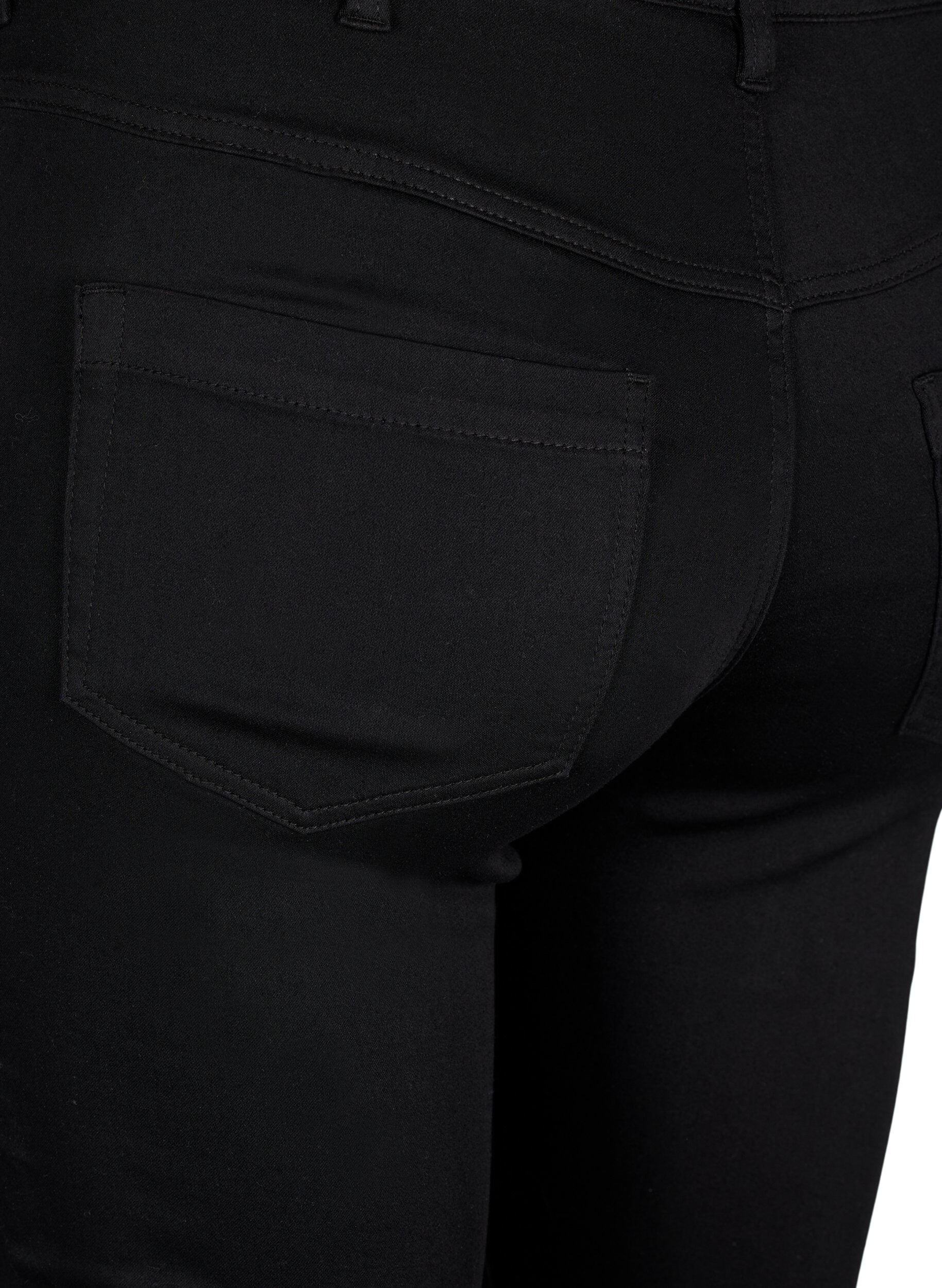 Zizzi  Jeans Amy super slim avec d&eacute;tails brod&eacute;s, Black, Packshot image number 3