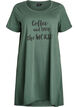 Chemise de nuit &agrave; manches courtes en coton biologique, Vert fonc&eacute;, Packshot image number 0