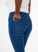 Jeggings en coton m&eacute;lang&eacute;, Blue denim, Model image number 2