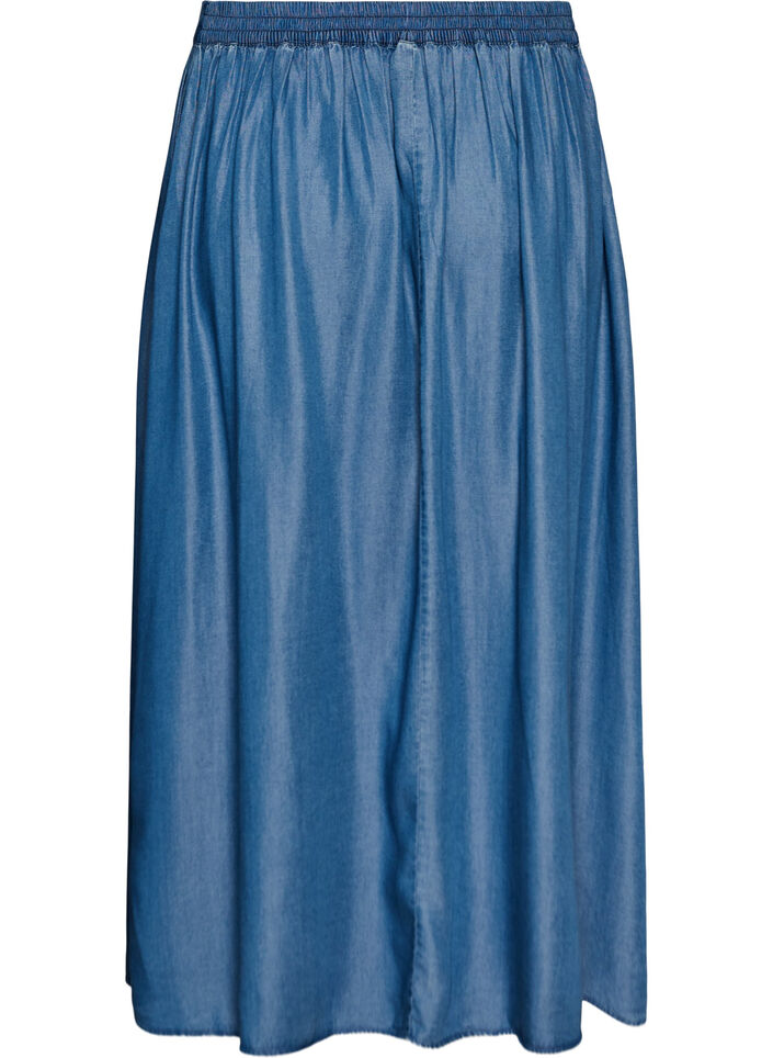Jupe longue aspect denim en lyocell TENCEL&trade;, Bleu, Packshot image number 1