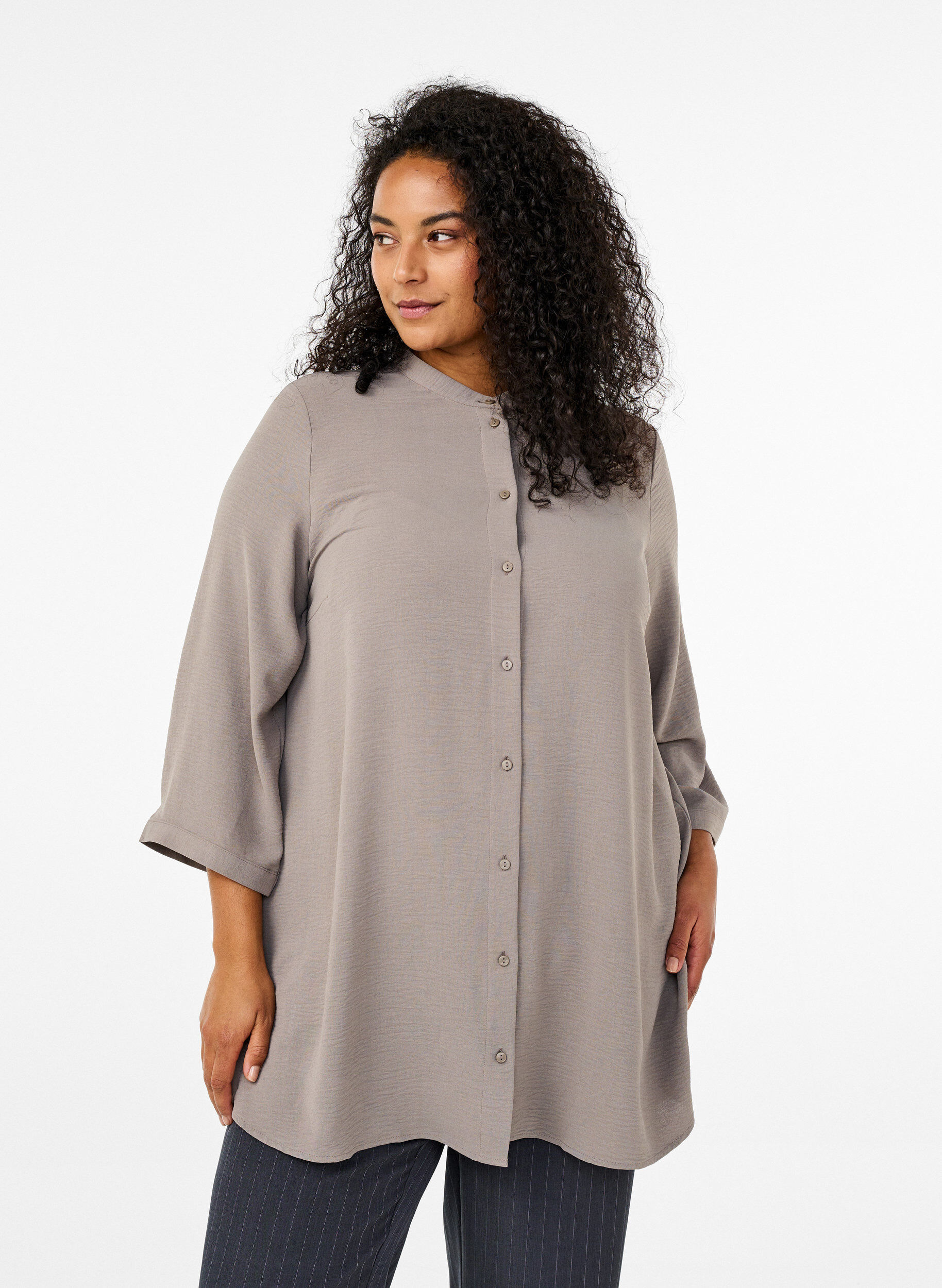 Tunique avec manches 3/4, Beige, Model